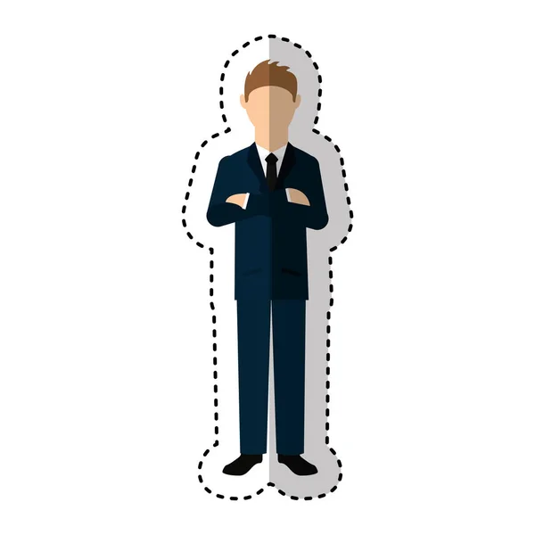 Üzletember avatar elszigetelt ikon — Stock Vector