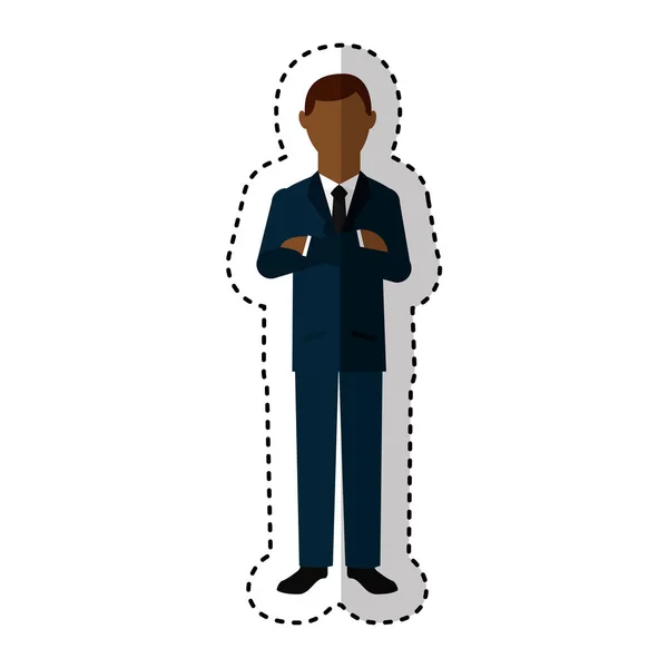 Podnikatel avatar izolované ikona — Stockový vektor
