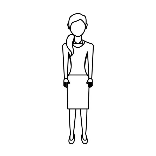 Businesswoman avatar isolated icon — Stock Vector