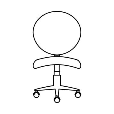 ofis sandalye izole simgesi