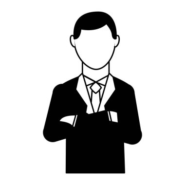 işadamı avatar izole simgesi