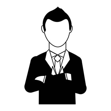 işadamı avatar izole simgesi