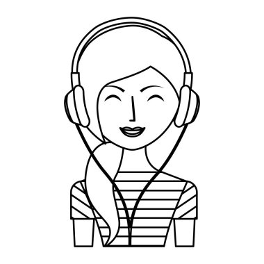 kulaklık karakter olan kadın