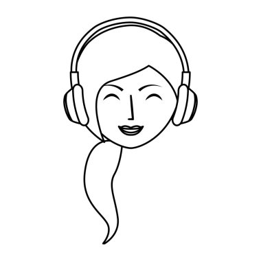 kulaklık karakter olan kadın