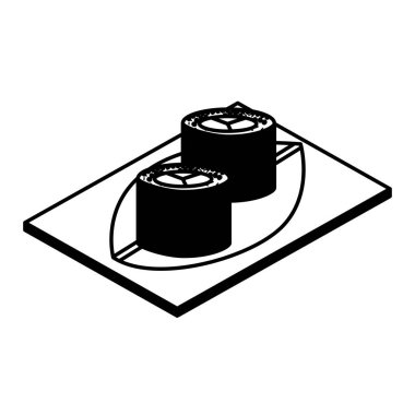 lezzetli Japon yemekleri izole simgesi