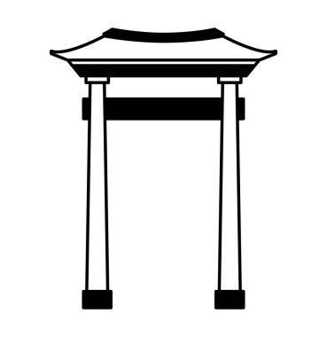 Japonca portal izole kutsal kişilerin resmi