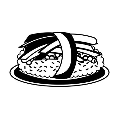 lezzetli Japon yemekleri izole simgesi