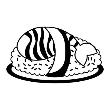 lezzetli Japon yemekleri izole simgesi
