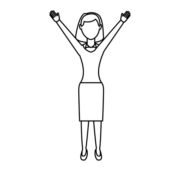 Επιχειρηματίας avatar με τα χέρια ψηλά — Διανυσματικό Αρχείο