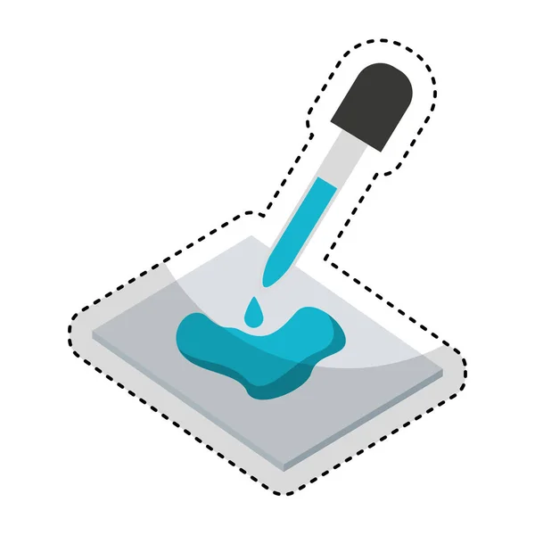 Droplet laboratory isolated icon — Stock Vector
