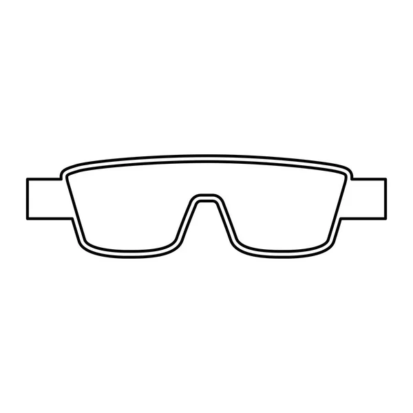 Óculos de laboratório ícone isolado — Vetor de Stock