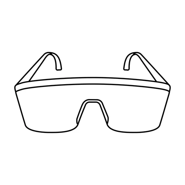 Laboratoriet glasögon isolerade ikonen — Stock vektor