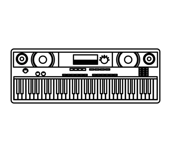 Synthesizer electric isolated icon — Stock Vector