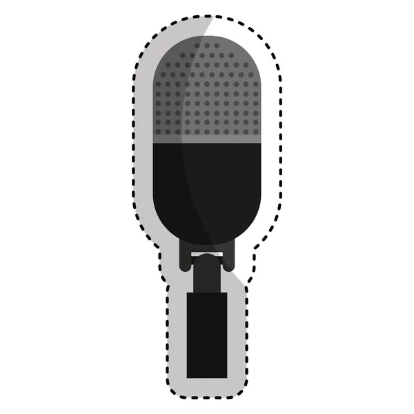 Icono del dispositivo retro micrófono — Vector de stock