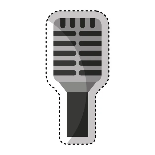 Microfoon retro apparaatpictogram — Stockvector