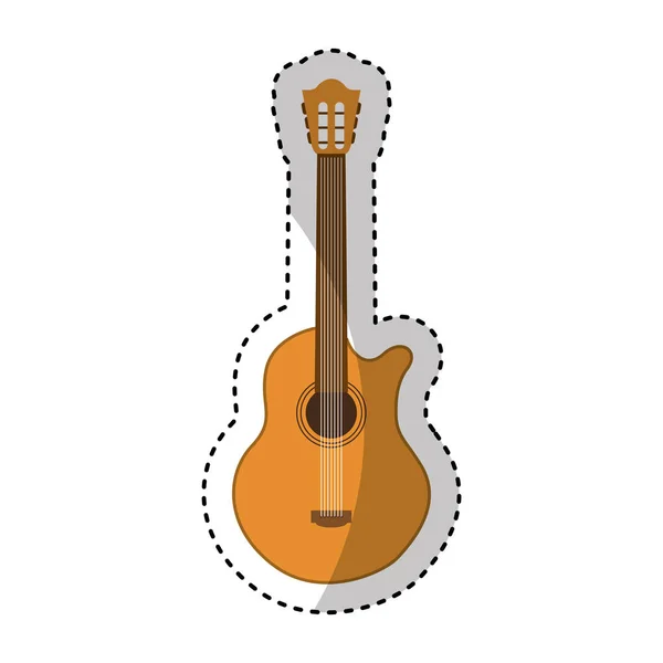 Acoustic guitar instrument icon — Stock Vector