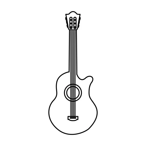 Ikone der akustischen Gitarre — Stockvektor