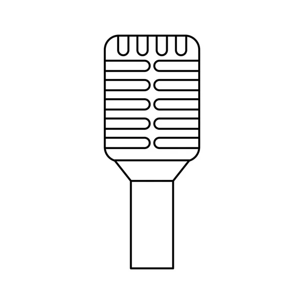 Microphone retro device icon — Stock Vector