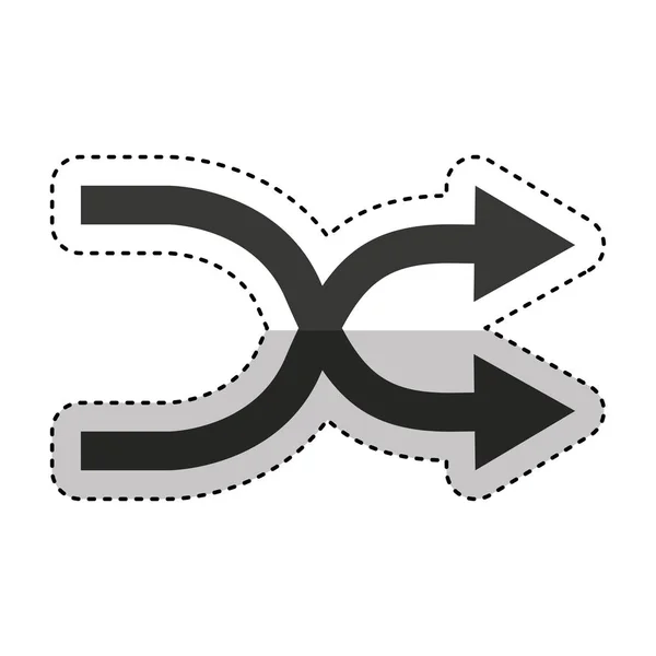 Arrows change symbol isolated icon — Stock Vector
