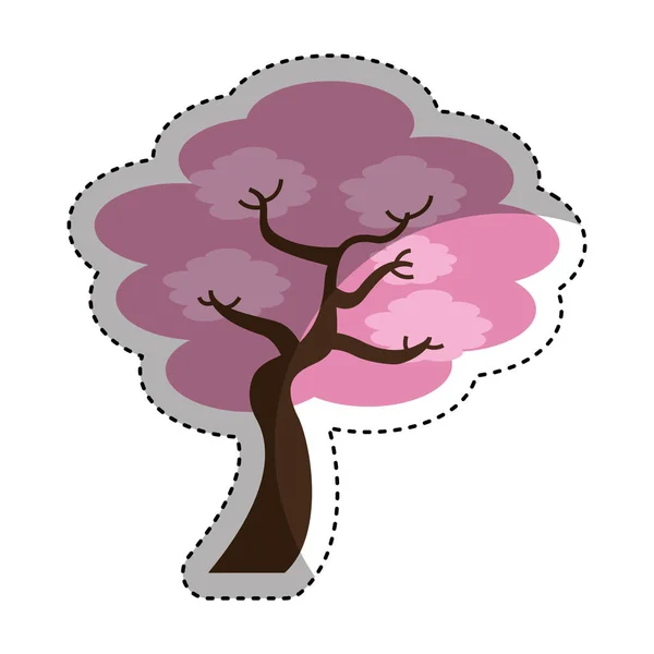 Árvore ícone tradicional japonês — Vetor de Stock