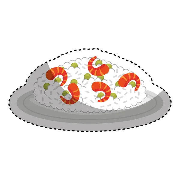 Délicieux japonais nourriture isolé icône — Image vectorielle