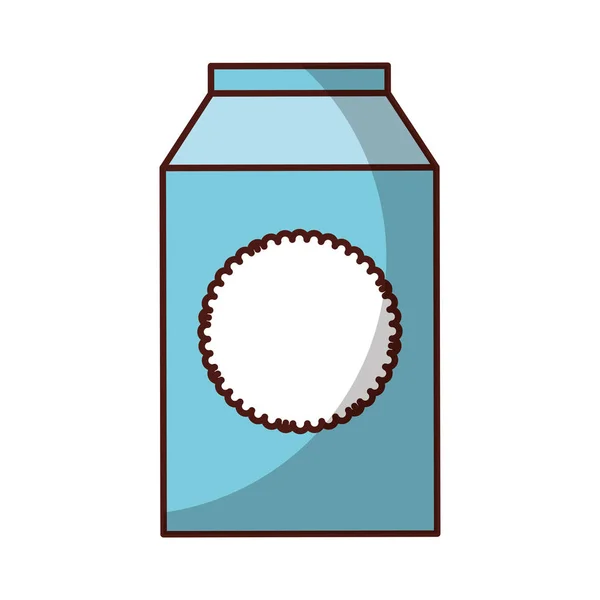 Milk box isolated icon — Stock Vector