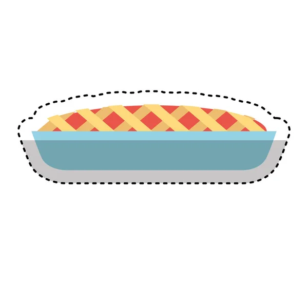 Delicioso pastel dulce icono — Vector de stock