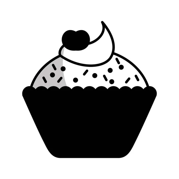 Köstliche süße Cupcake-Symbol — Stockvektor