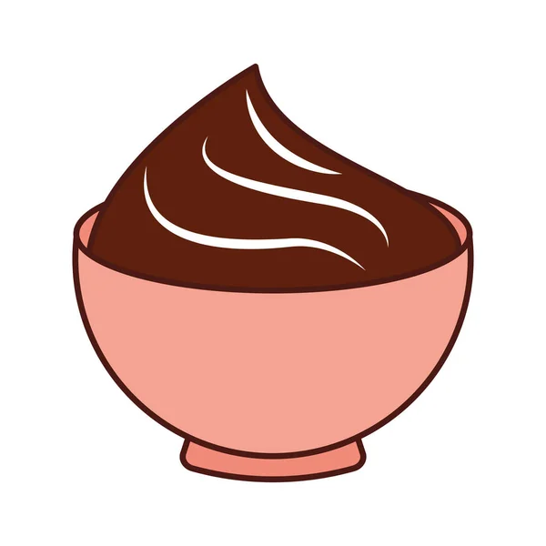 Delicious sweet pudding icon — Stock Vector