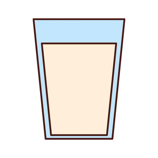 Milk glass fresh isolated icon — Stock Vector