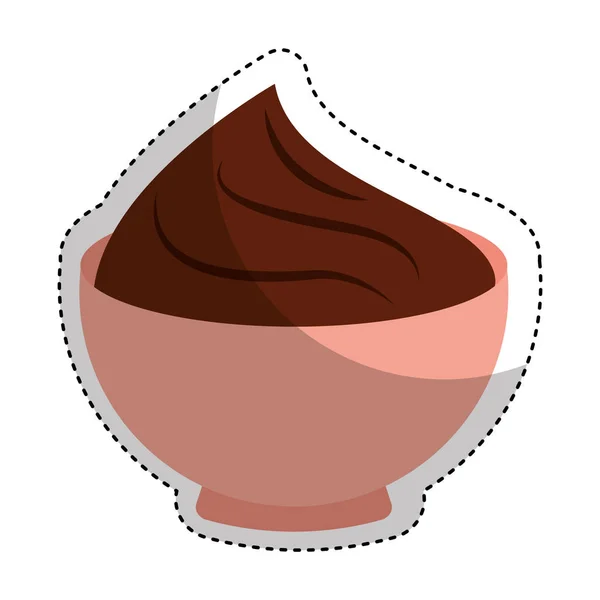 Délicieuse icône de pudding doux — Image vectorielle