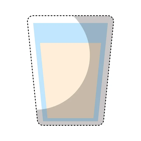Mjölk glas färsk isolerade ikonen — Stock vektor