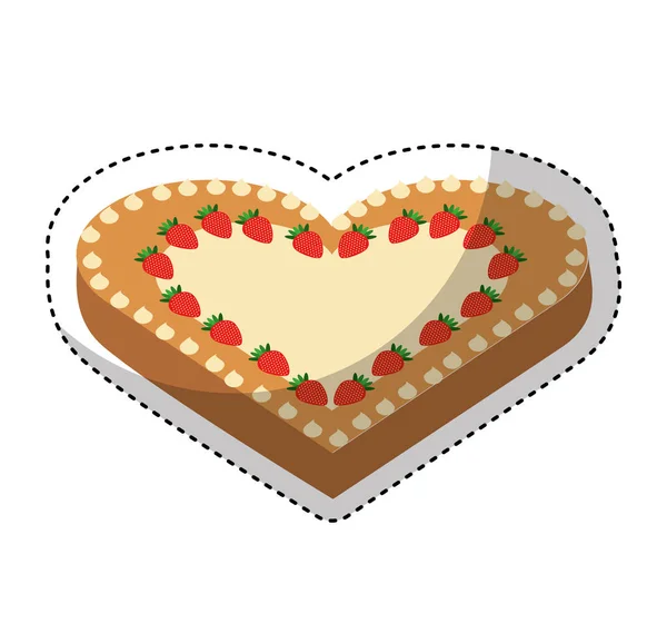 Lahodný sladký koláč ikona — Stockový vektor