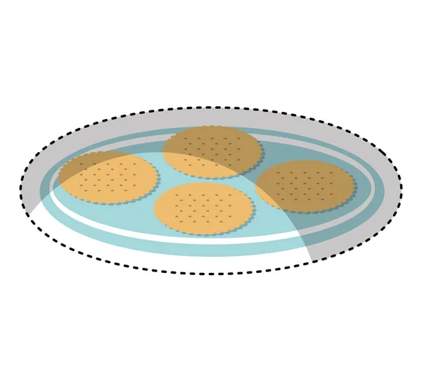 Delicioso icono de galletas dulces — Archivo Imágenes Vectoriales