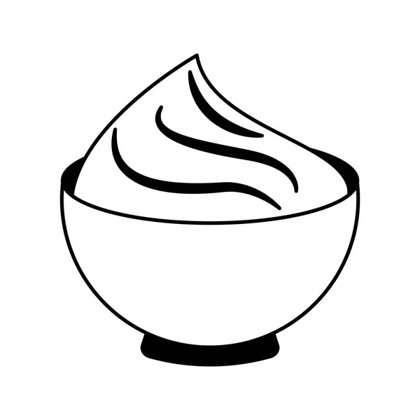Вкусный сладкий пудинг икона — стоковый вектор