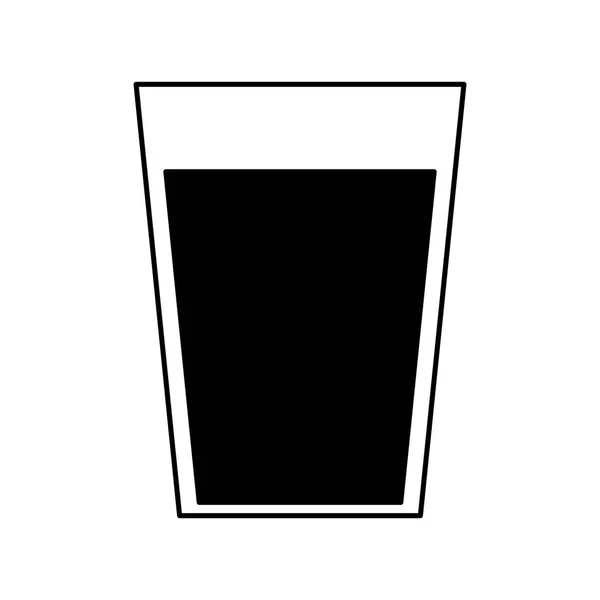 Milk glass fresh isolated icon — Stock Vector