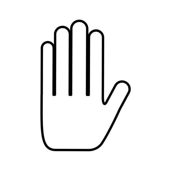 Lidské ruce provedena ikona — Stockový vektor