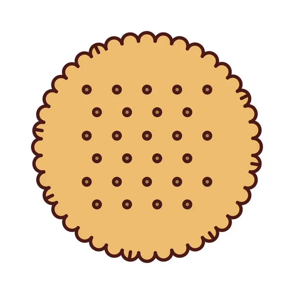 Delicioso icono de galletas dulces — Archivo Imágenes Vectoriales