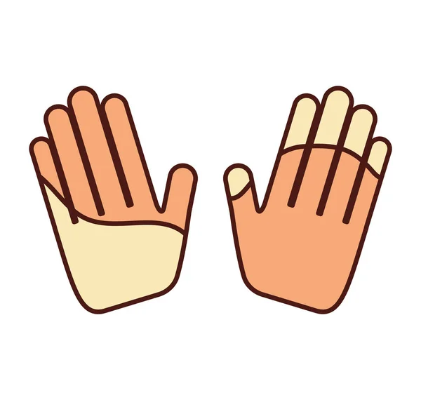 Ręce ludzkie wykonana ikona — Wektor stockowy