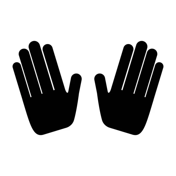 Mãos humano feito ícone — Vetor de Stock