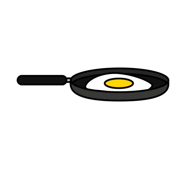 Uova fritte icona isolata — Vettoriale Stock