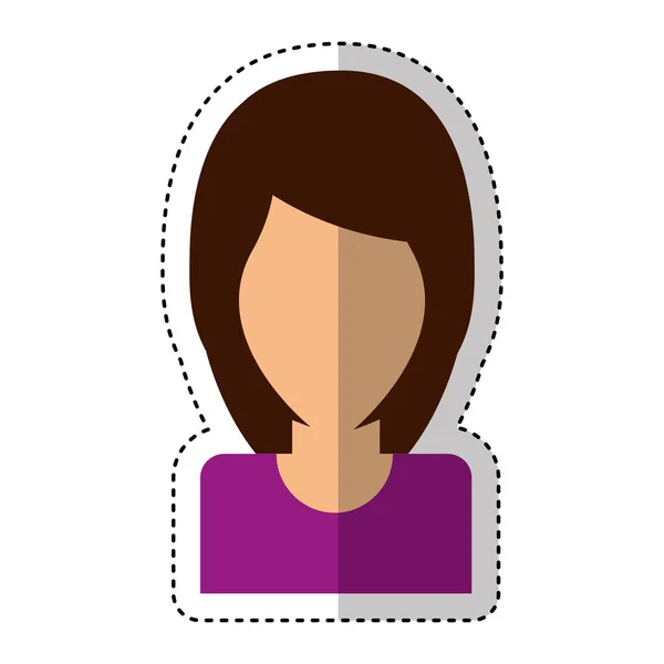 Mladá žena avatar postava — Stockový vektor