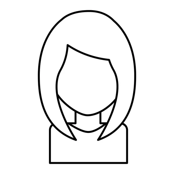 Carácter avatar mujer joven — Vector de stock