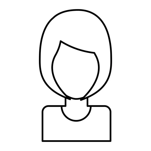 Carácter avatar mujer joven — Vector de stock