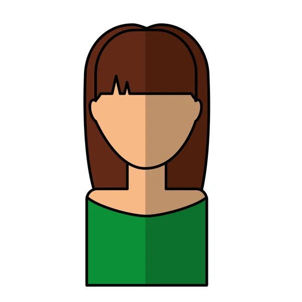 Ung kvinna avatar character — Stock vektor