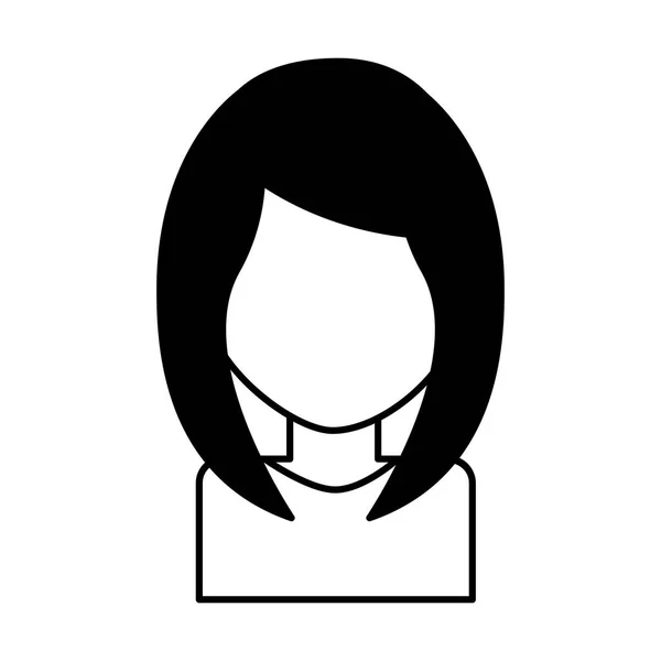 Jovem mulher avatar personagem —  Vetores de Stock