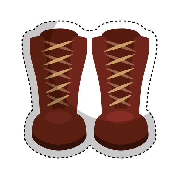 Boots fashion style icon — Stock Vector