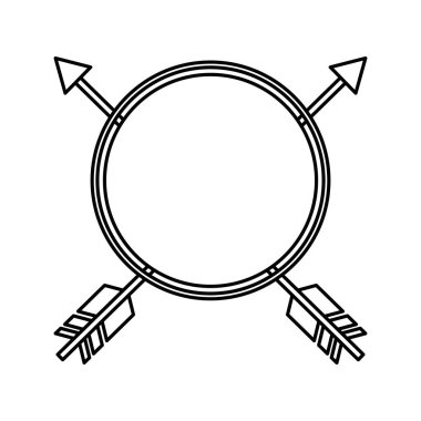 oklarla zarif çerçeve