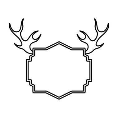 boynuzları olan zarif çerçeve