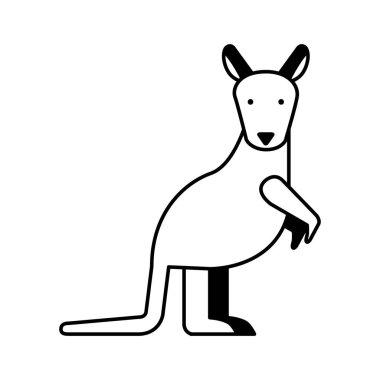 şirin kanguru karakter simgesi